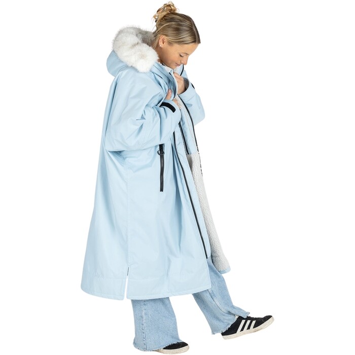 2024 Dryrobe Erwachsene Advance Langrmelige Wickelkommode Robe LS-DA-ICE-B - Ice Blue